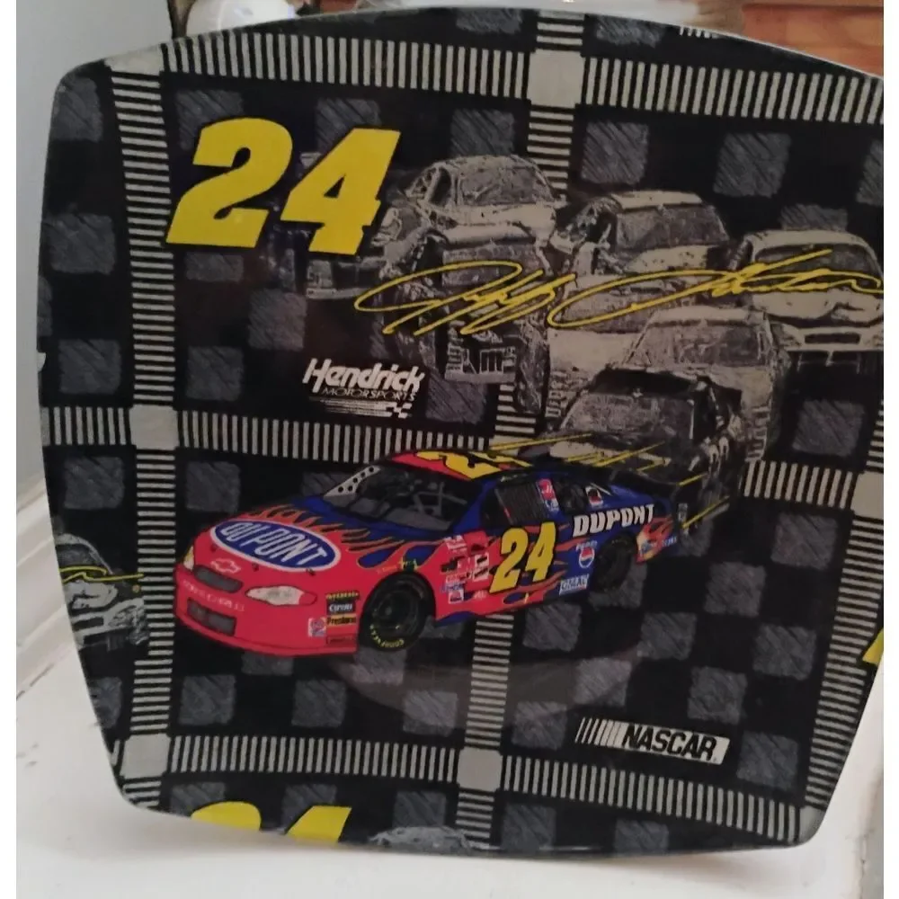 Hendrick Motorsports Nascar Plate - Black, Yellow, Red